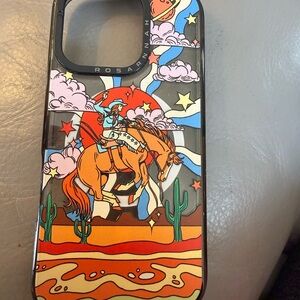 Rosanna Orange & Blue Desert Rider Phone Case iPhone 16 pro nwot